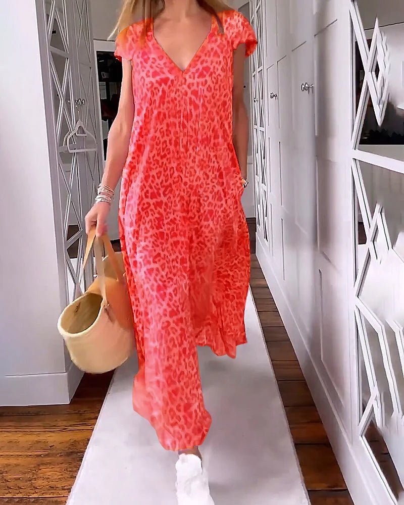Floral maxi dress detail