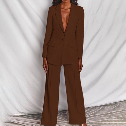 Adelina | Tailored Blazer High Waisted Trousers Two Piece Suit Set