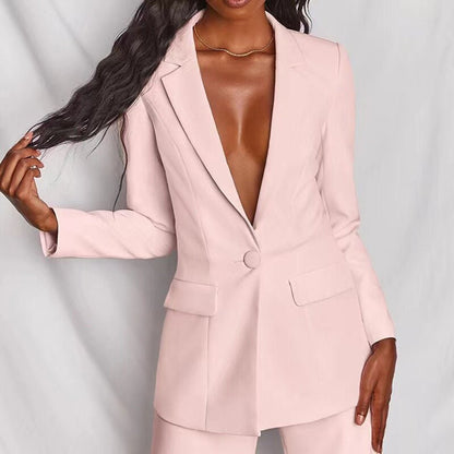 Adelina | Tailored Blazer High Waisted Trousers Two Piece Suit Set