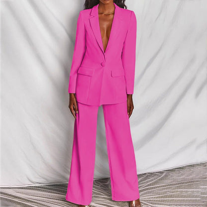 Adelina | Tailored Blazer High Waisted Trousers Two Piece Suit Set