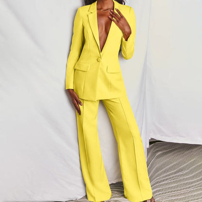 Adelina | Tailored Blazer High Waisted Trousers Two Piece Suit Set