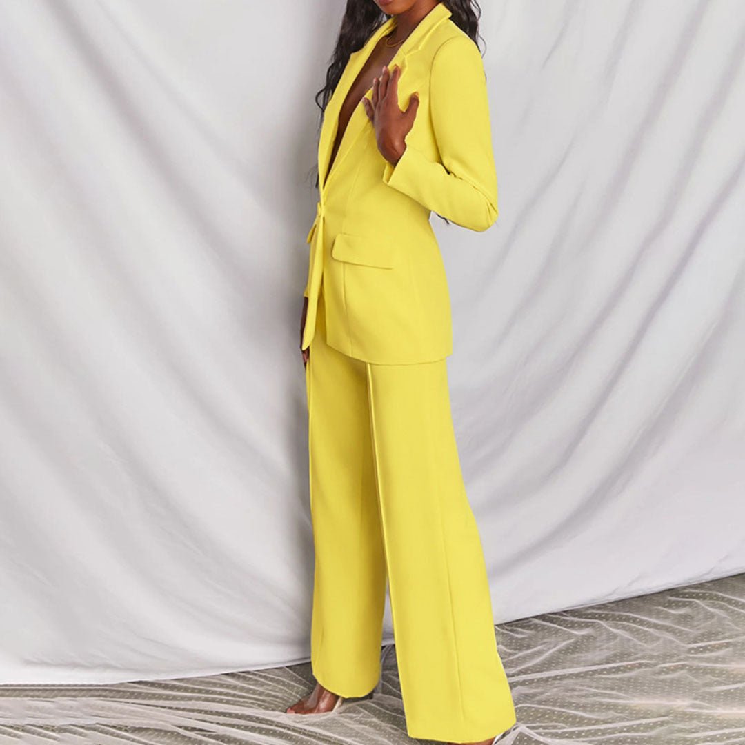 Adelina | Tailored Blazer High Waisted Trousers Two Piece Suit Set