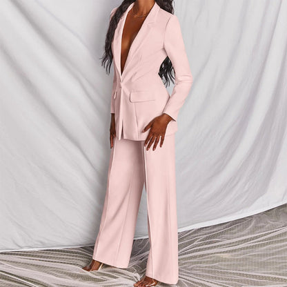 Adelina | Tailored Blazer High Waisted Trousers Two Piece Suit Set