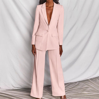 Adelina | Tailored Blazer High Waisted Trousers Two Piece Suit Set