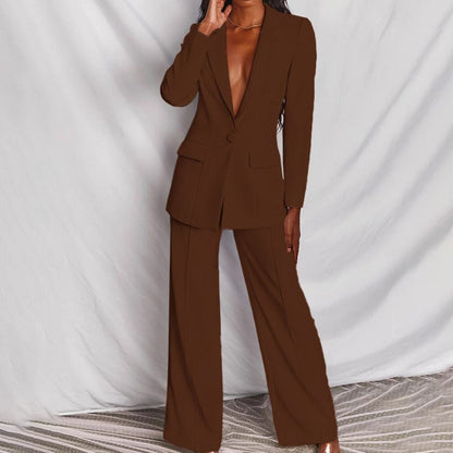 Adelina | Tailored Blazer High Waisted Trousers Two Piece Suit Set