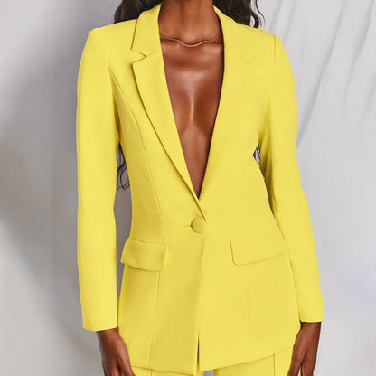Adelina | Tailored Blazer High Waisted Trousers Two Piece Suit Set