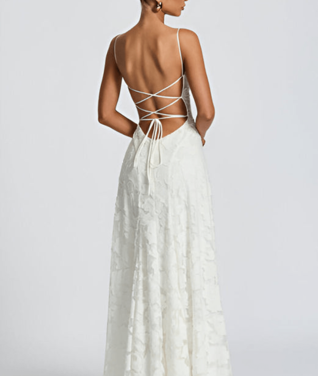 Liara | Open Back Spaghetti Strap Maxi Dress