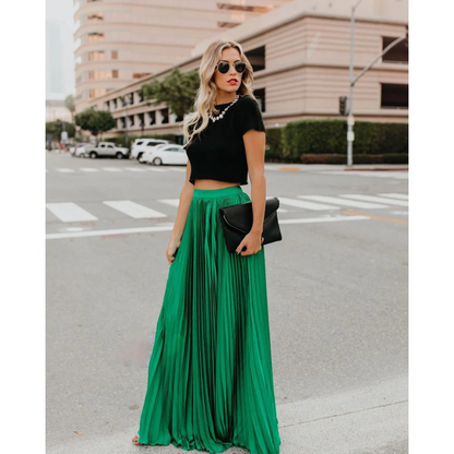 Liorienne | High-Waist Pleated Maxi Skirt