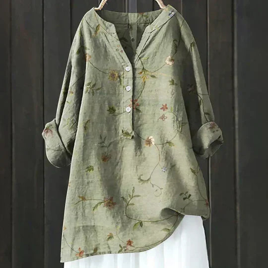 Floral tunic shown on model