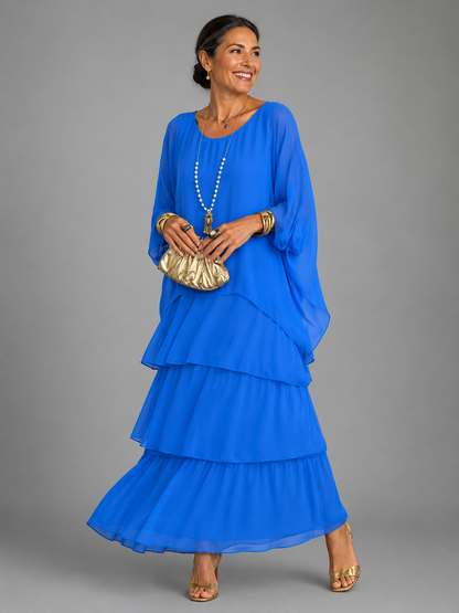 Cerys women's layered flowing maxi dress