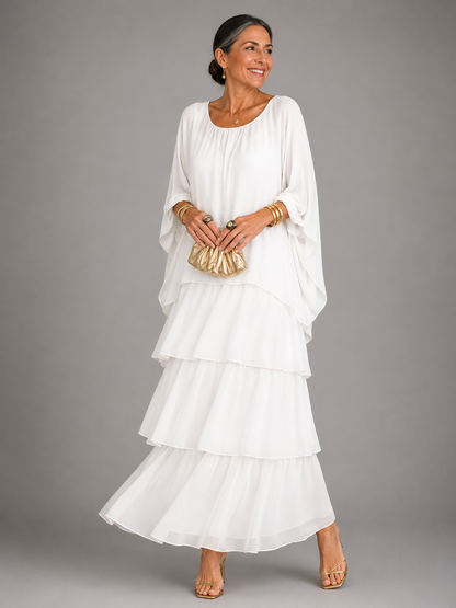 Cerys women's layered flowing maxi dress