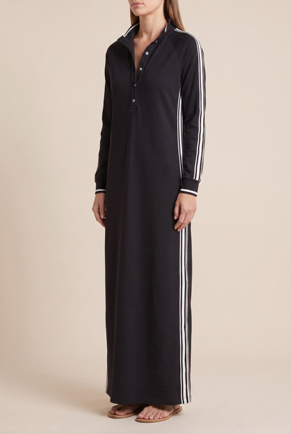Collared sweatshirt maxi dress for women view 2