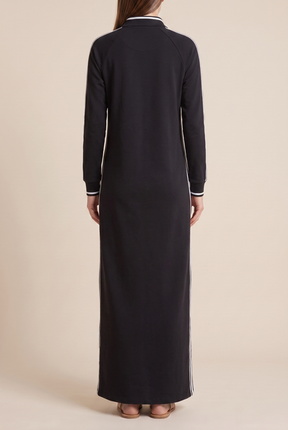 Collared sweatshirt maxi dress for women view 3