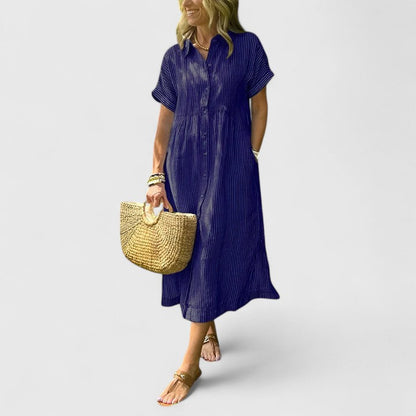 Claribel | Long Striped Midi Dress