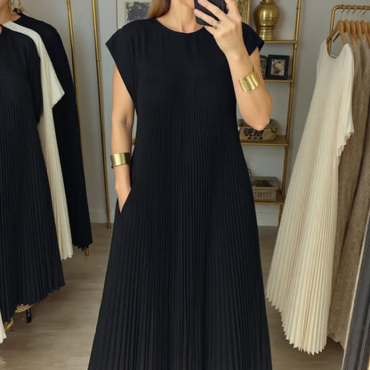 Fern | Flowy Pleated Maxi Cocktail Dress