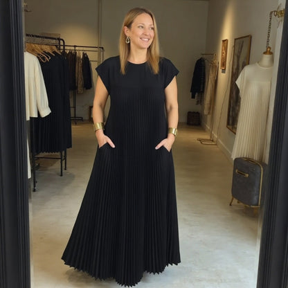 Fern | Flowy Pleated Maxi Cocktail Dress