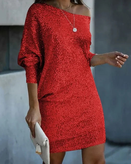 Célestine | Contrast Sequin Party Dress