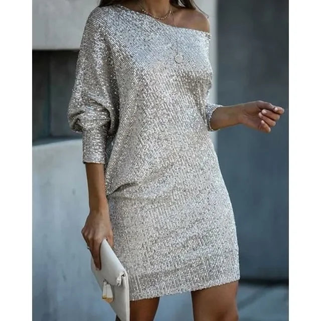 Célestine | Contrast Sequin Party Dress