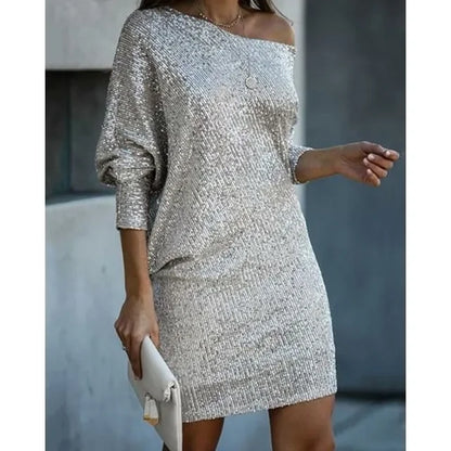Célestine | Contrast Sequin Party Dress