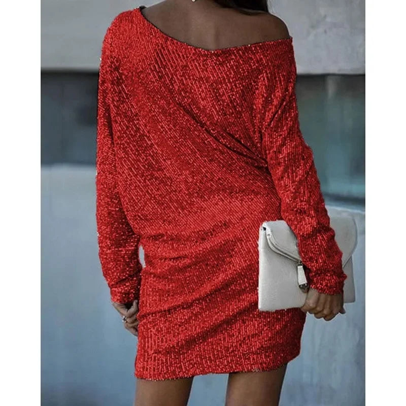 Célestine | Contrast Sequin Party Dress