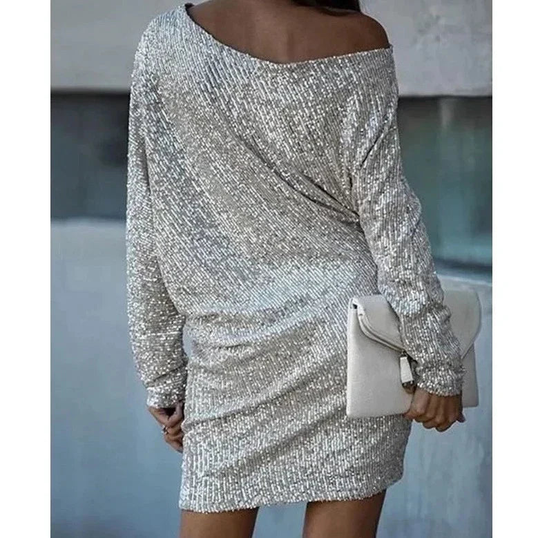Celestine sequin party dress detail