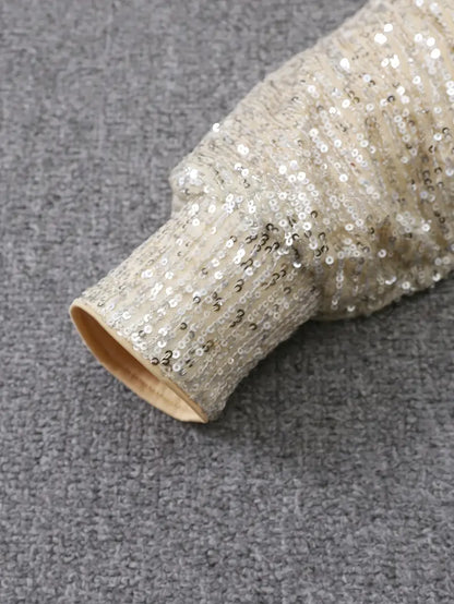 Célestine | Contrast Sequin Party Dress