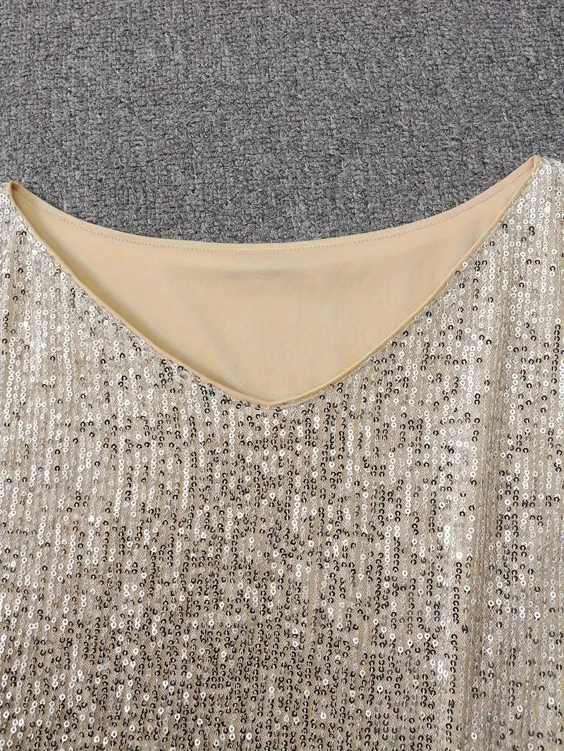 Célestine | Contrast Sequin Party Dress