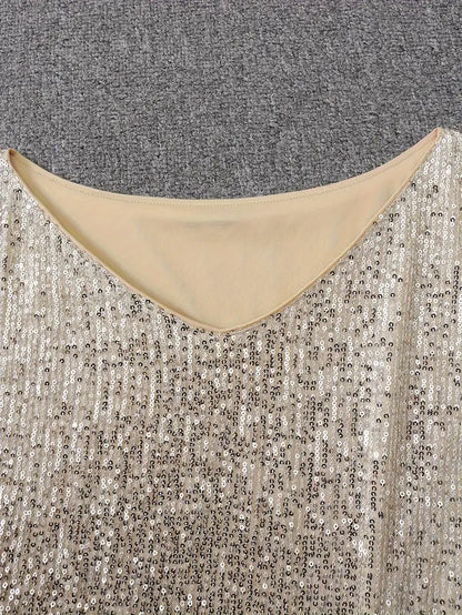 Célestine | Contrast Sequin Party Dress