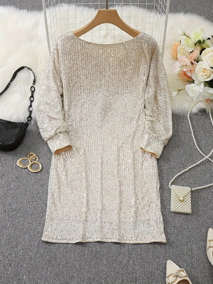 Célestine | Contrast Sequin Party Dress