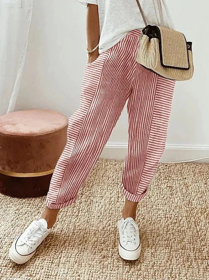 Vanessa | Casual Striped Straight Leg Pants