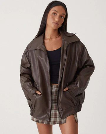 Oversized bomber jacket for women