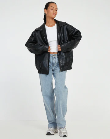 Oversized bomber jacket for women view 2