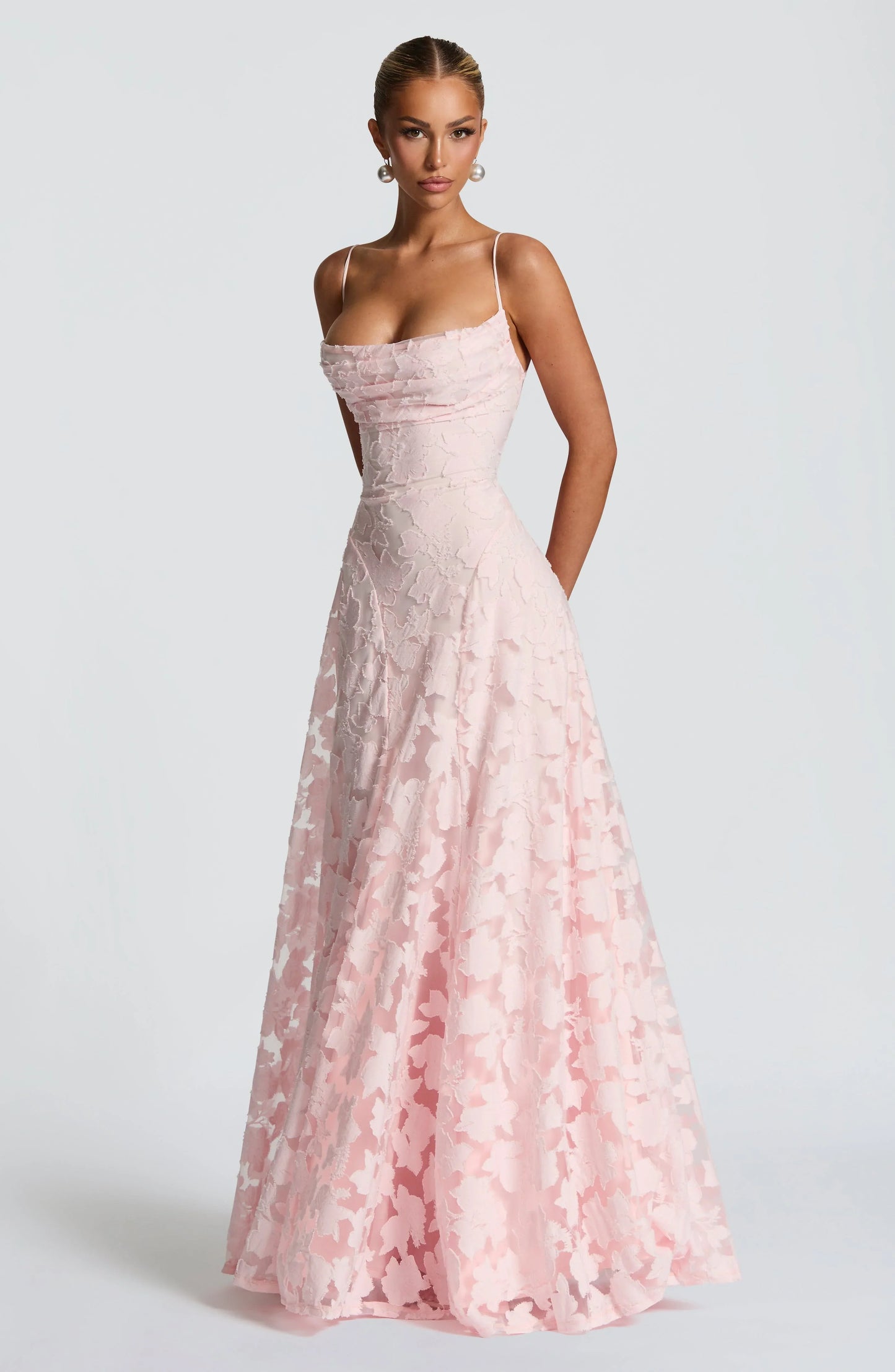 Floral maxi dress with thin straps