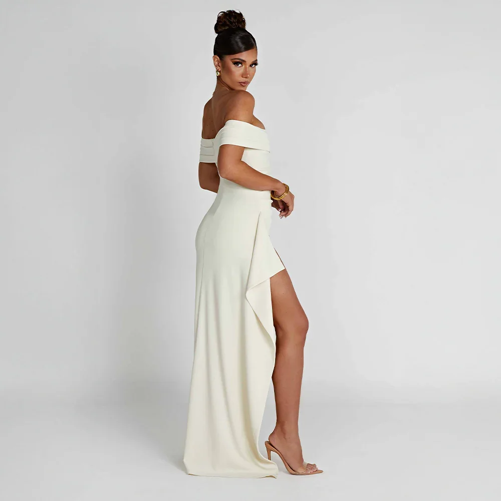 Lorna | Off-Shoulder Maxi Dress with Slit