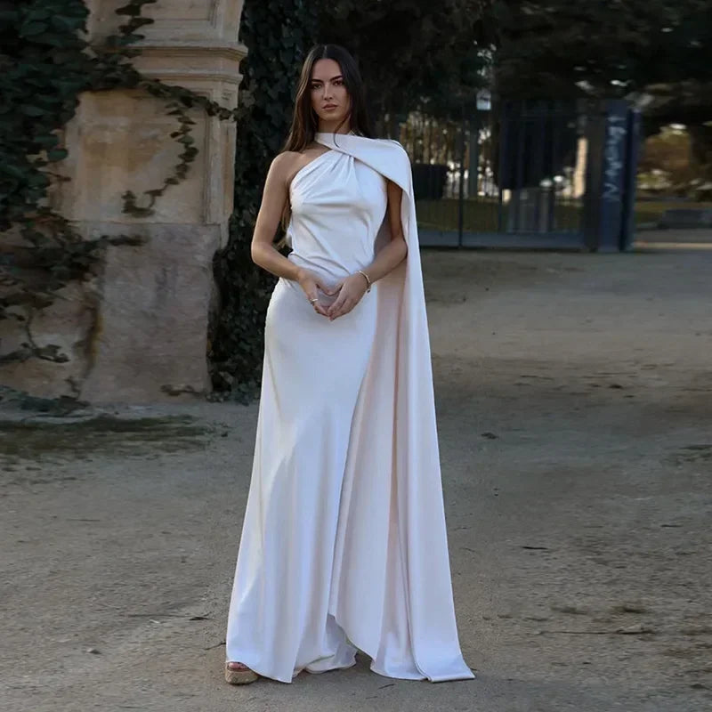 Geraldine | Draped One-Shoulder Maxi Dress