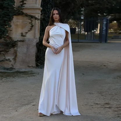 Geraldine | Draped One-Shoulder Maxi Dress