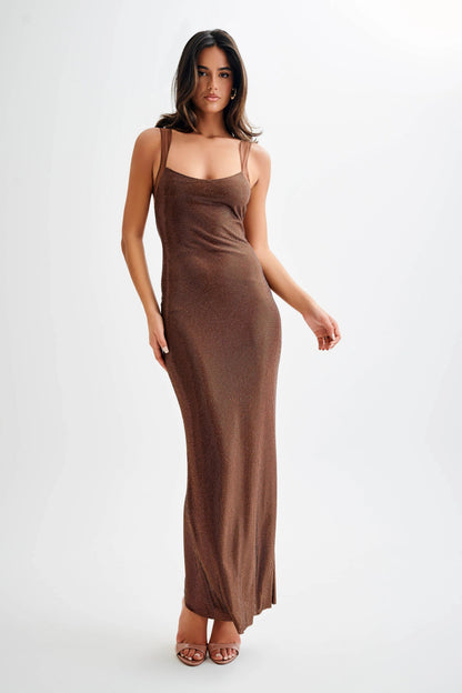 Marisanne | Backless Knit Bodycon Maxi Dress