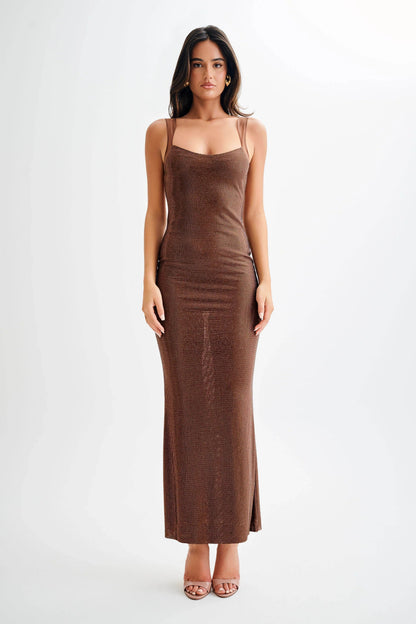 Marisanne | Backless Knit Bodycon Maxi Dress