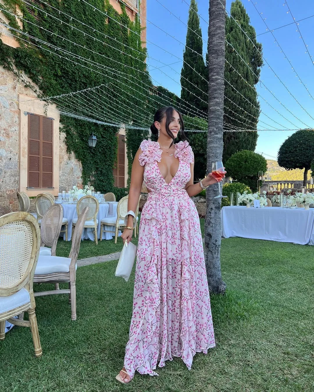 Magnolia | Floral Sleeveless Wedding Guest Maxi Dress