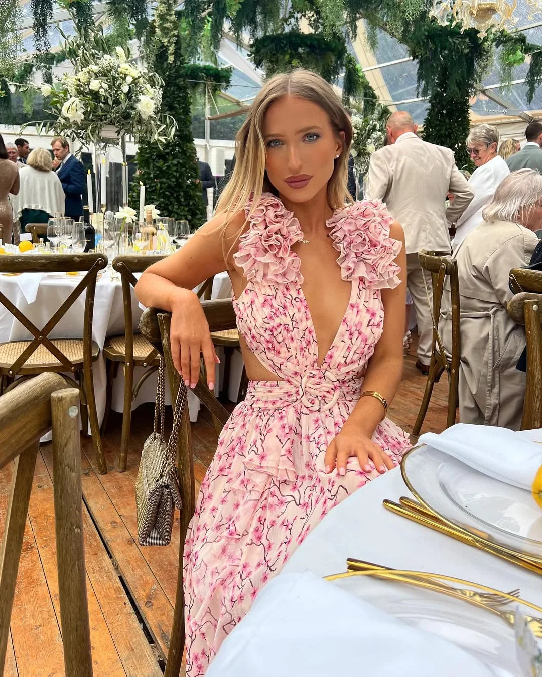 Magnolia | Floral Sleeveless Wedding Guest Maxi Dress
