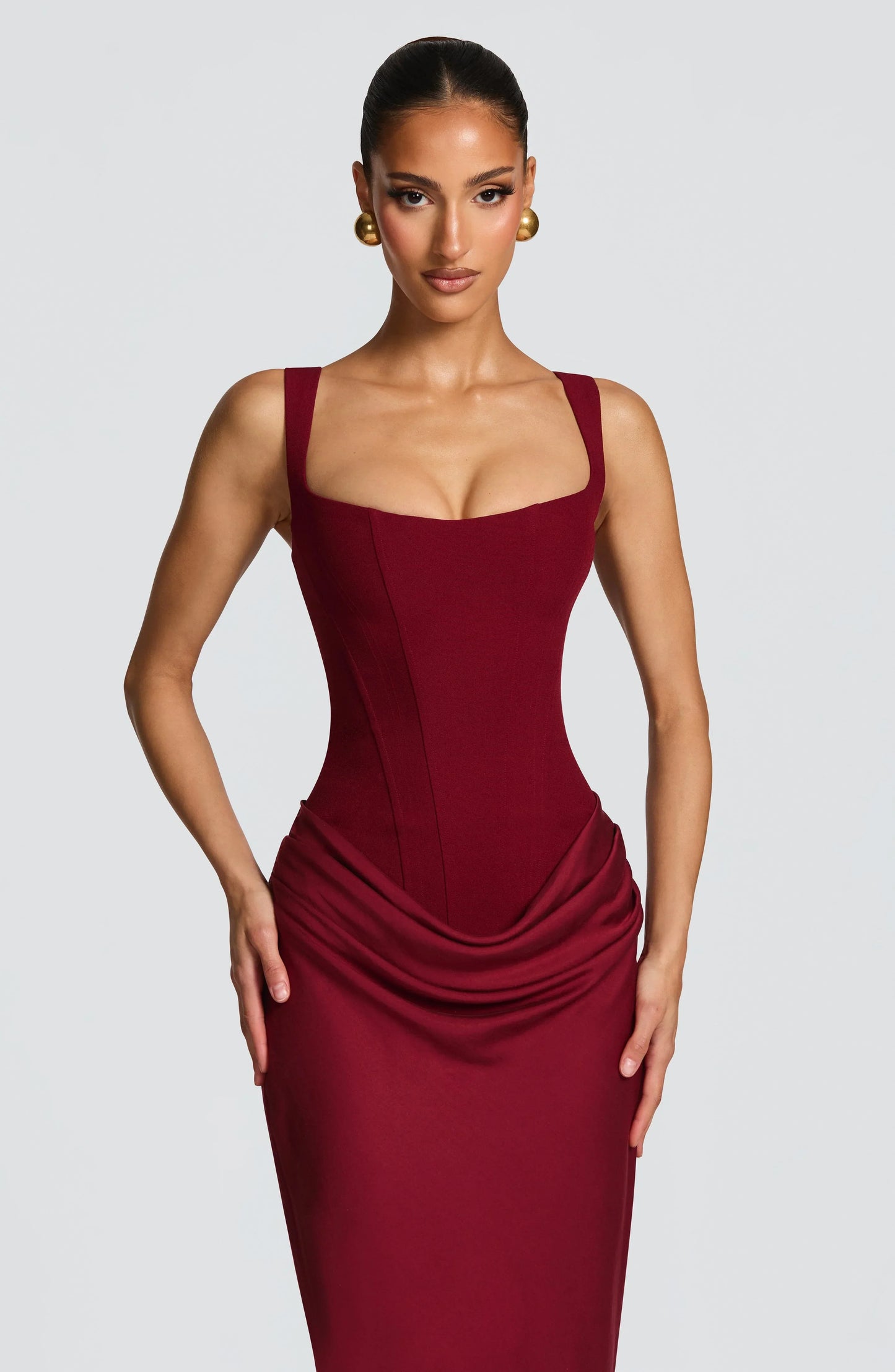 Eunice | Fitted Open-Back Maxi Dress