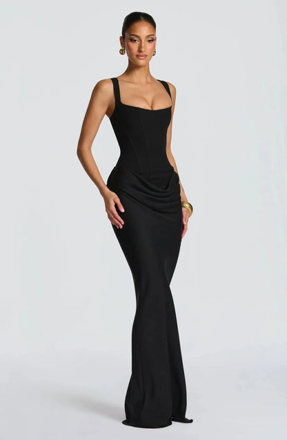 Eunice | Fitted Open-Back Maxi Dress