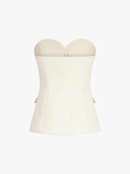 Strapless blazer two-piece set, view 7
