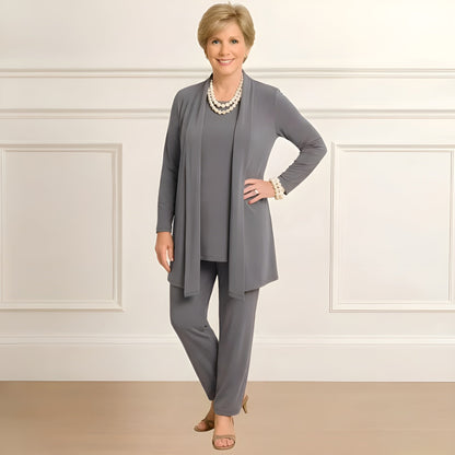 Coordinated three-piece set