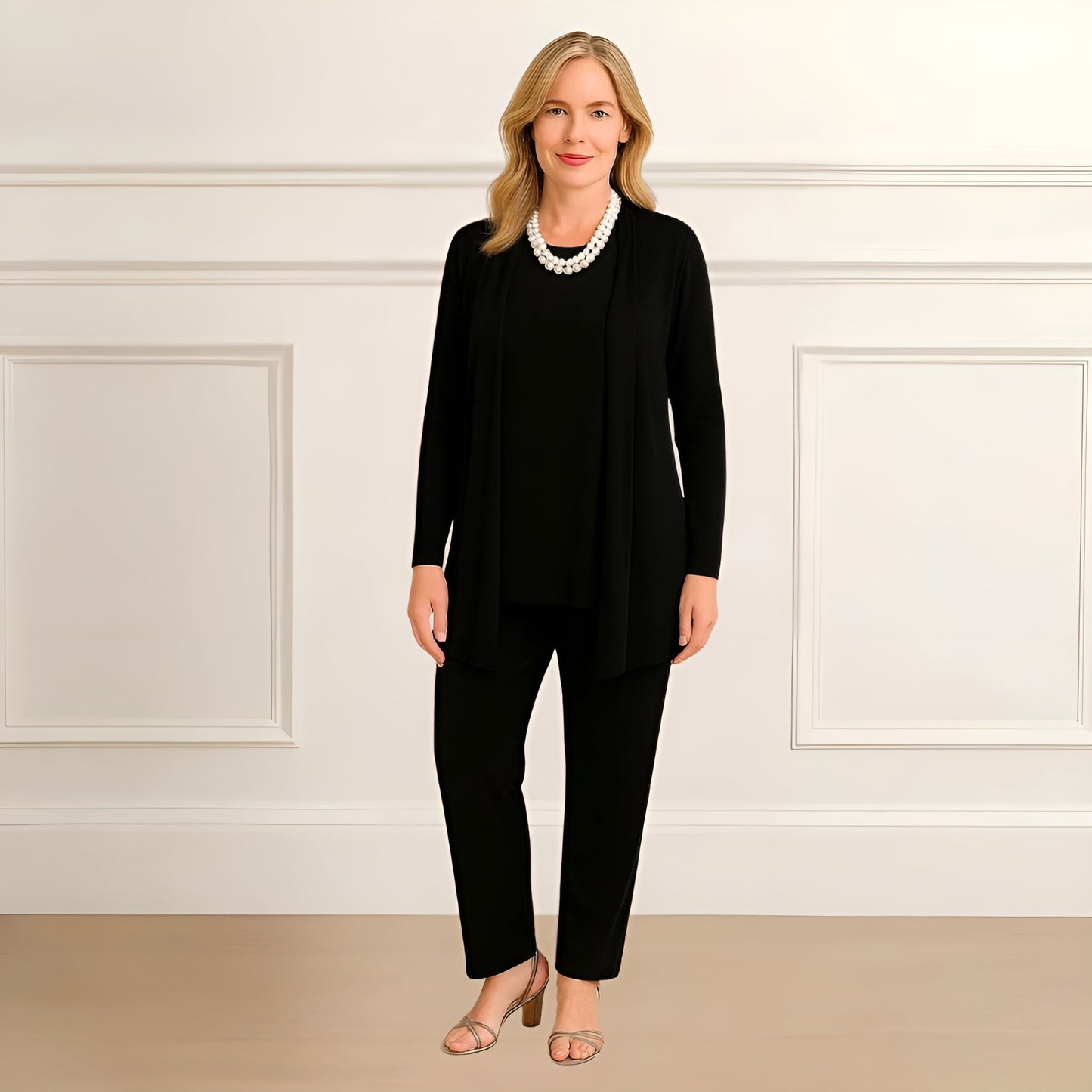 Three-piece cardigan set