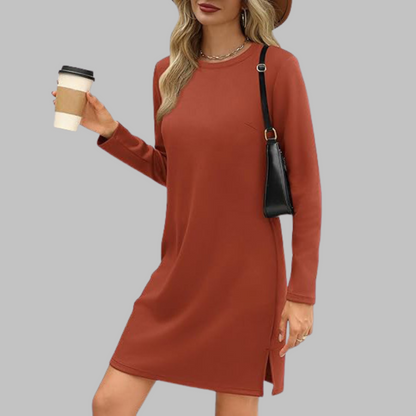 Linnea | Long-Sleeve Round-Neck Dress
