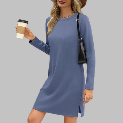 Linnea | Long-Sleeve Round-Neck Dress