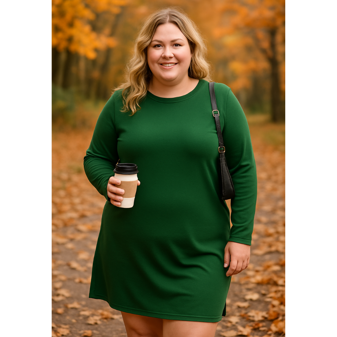 Linnea | Long-Sleeve Round-Neck Dress