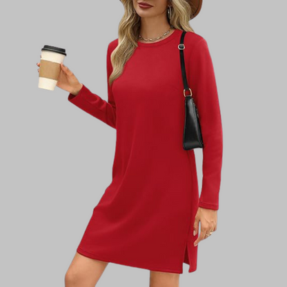 Linnea | Long-Sleeve Round-Neck Dress