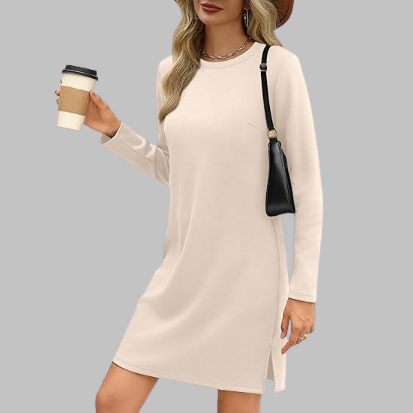 Linnea | Long-Sleeve Round-Neck Dress